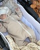 kombinezony dla dziewczynki Kombinezon  dziecięcy bawełniany GOTS - beż