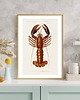 plakaty PLAKAT do kuchni rak owoce morza vintage grafika homar