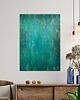 obrazy Zielony obraz abstrakcyjny ze złotem "Verde" 50x70cm