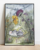 obrazy i plakaty do pokoju dziecięcego Plakat 30x40cm  "Mice in the hammock"