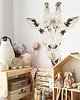 naklejki ścienne do pokoju dziecka Żyrafa Sepia - Naklejka Na Ścianę Do Pokoju Dziecka
