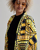 sukienki mini damskie Kimono żółto-czarne Sunny Warrior