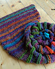 szale damskie UNIKAT szal-kameleon "Violet & Rainbow"