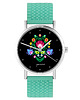 zegarki damskie Zegarek - Folkowy czarny - silikonowy, turkus