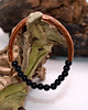 bransoletki - inne Bransoletka miedziana handmade z koralikami: onyx