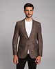 marynarki męskie Męska marynarka brolo brąz slim fit