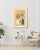 plakaty Plakat Boho Kwiaty w Wazonach  Pomarańczowy