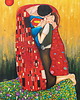 plakaty POCAŁUNEK 40x50cm Plakat na płótnie w ramie abstrakcja klimt
