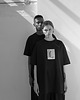 t-shirt damskie Długi t-shirt oversize z nadrukiem - bawełna organiczna
