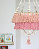 lampy wiszące Boho Lampa Abażur z Chwostami-Katja brudny róż