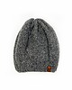 czapki damskie Ciemnoszara czapka beretowa z alpaki poszerzana