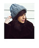 czapki damskie Szara czapka beanie  z wełną