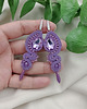 kolczyki soutache Długie fioletowe kolczyki soutache na wesele, lawendowe kolczyki