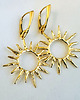 kolczyki srebrne Kolczyki złote słońca, duże słońce