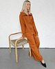 komplety damskie Katya bluza na zamek i spodnie z przeszyciem cynamonowy