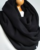 szale damskie Zimowy komin damski CZARNY, szalik bawełniany na zimę, duży komin oversize
