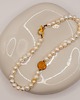 bransoletki z kamieni naturalnych Choker z dużych naturalnych Pereł i Mokaitu