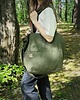 torby na ramię Lazy bag Pocket  torba zielona bawełniana vegan