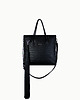 torby na ramię Shopper "Basic tassel" czarny krokodyl