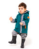 kurtki i płaszcze dla dziewczynki Parka z patentem, softshell Szmaragd