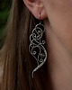 kolczyki wire wrapping Długie kolczyki labradoryt wire wrapping