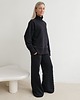 komplety damskie Kanani komplet spodnie dzwony i bluza z golfem czarny