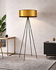 lampy podłogowe Czarna lampa stojąca na 4 nogach do salonu IBIZA MIRROR