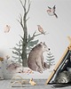 naklejki ścienne do pokoju dziecka Naklejka na ścianę niedźwiadek pod drzewkiem leśna nalepka do pokoju dziecka