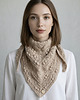 apaszki Ciepła apaszka handmade Daisy Chain różowy beż chusta z merino