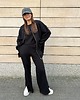 bluza bez kaptura damska Bluza Bomber black na zamek