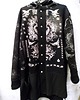 bluza z kapturem damska Czarna bluza  płaszczyk Serce