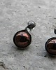 kolczyki wire wrapping Lustrzane owocki - sztyfty