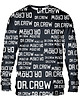 bluzy męskie Bluza Bez Kaptura Męska DR.CROW Logo Napisy