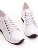 sneakersy damskie Sneakersy skórzane -  białe  (6992)