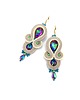 kolczyki soutache Anya kolczyki sutasz romantyczne małe lekkie beżowe + multikolor