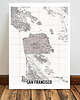 plakaty San Francisco mapa plakat  50x70 cm / A3 / A4