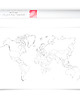 plakaty Konturowa Mapa Świata - Plakat do Kolorowania