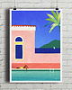plakaty Letnie wakacje nad basenem - plakat fine art