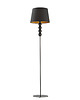 lampy podłogowe Czarna lampa podłogowa w stylu glamour do salonu SEUL GOLD
