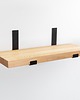 półki Loftowa półka dębowa z czarnymi podpórkami 56x20 cm