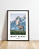 plakaty PLAKAT travel poster  Mont Blanc zdjęcie personalizacja góra