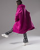 płaszcze damskie Płaszcz longline hoodie oversize fuksja