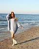 swetry damskie  Sweter handmade oversize  baby blue z wełną