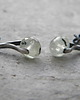 kolczyki wire wrapping Prehnit   - sztyfty