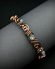 bransoletki wire wrapping Miedziana bransoleta z topazem i agatem