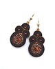 kolczyki soutache Kolczyki sutasz brązowe z kryształkami Gracia