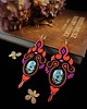 kolczyki soutache Muertos kolczyki sutasz czarny pomarańcz