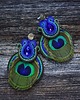 kolczyki soutache Peacock Eye-kolczyki soutache