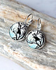 kolczyki szklane KOLCZYKI KRUKI, zapinane na biglu