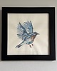 obrazy Ręcznie malowany obrazek "Niebieski ptak"
